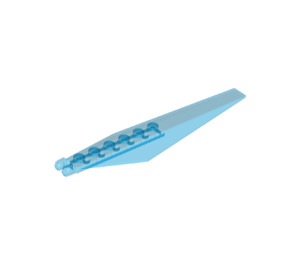 LEGO Transparent Dark Blue Hinge Plate 1 x 12 with Angled Sides and Tapered Ends (53031 / 57906)