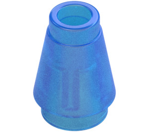 LEGO Transparent Dark Blue Opal Cone 1 x 1 with Top Groove (28701 / 59900)