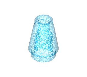 LEGO Opale Bleu Foncé Transparente Cône 1 x 1 avec une rainure sur le dessus (28701 / 59900)