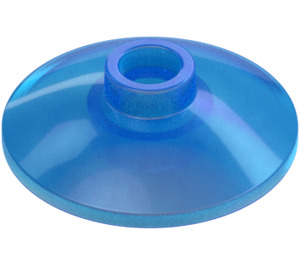 LEGO Transparant donkerblauw opaal Dish 2 x 2 (4740 / 30063)