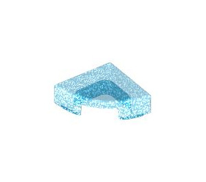 LEGO Transparant Donkerblauw Opaal Tegel 1 x 1 Kwart Cirkel (25269 / 84411)