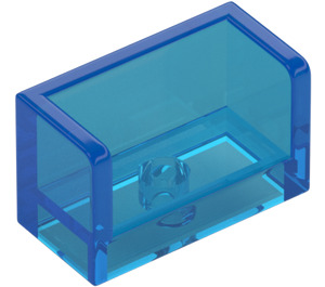 LEGO Transparent Dark Blue Panel 1 x 2 x 1 with Closed Corners (23969 / 35391)