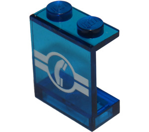 LEGO Bleu foncé transparent Panneau 1 x 2 x 2 avec Telephone symbol sans supports latéraux, tenons pleins (4864)