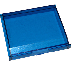 LEGO Transparent Dark Blue Panel 2 x 8 x 8 with Vertical Ridges (30650)
