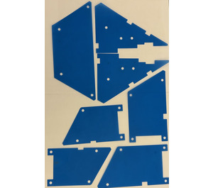 LEGO Transparent Dark Blue Plastic Mars Rover Solar Panel Sheet