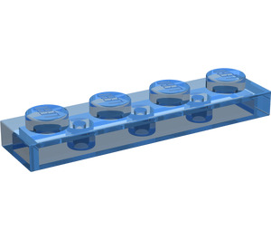 LEGO Transparent Dark Blue Plate 1 x 4 (3710)