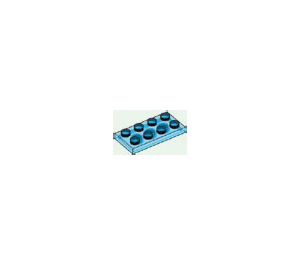 LEGO Transparent Dark Blue Plate 2 x 4 (3020)