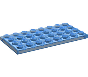 LEGO Transparentes Dunkelblau Platte 4 x 8 (3035)