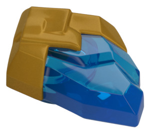 LEGO Blu scuro trasparente Roccia con Oro perlato Base (105311)