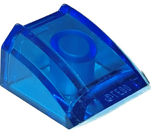 LEGO Transparent Dark Blue Slope 1 x 2 x 2 Curved (30602 / 47904)