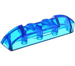 LEGO Transparent Dark Blue Slope 1 x 4 Curved with Sloped Ends and Two Top Studs (40996)