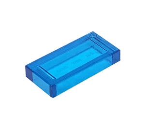 LEGO Transparant Donkerblauw Tegel 1 x 2 met groef (3069 / 30070)