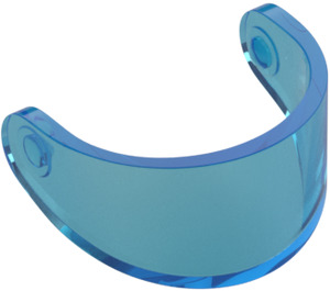 LEGO Transparent Dark Blue Visor - Standard (2447 / 35334)