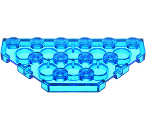 LEGO Transparent Dark Blue Wedge Plate 3 x 6 with 45º Corners (2419 / 43127)