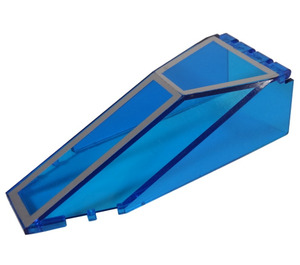LEGO Transparent Dark Blue Windscreen 10 x 4 x 2.3 with Silver Cockpit (2507)