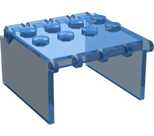 LEGO Bleu foncé transparent Pare-brise 4 x 4 x 2 Canopée Extender (2337)