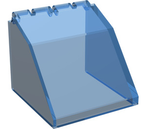 LEGO Bleu foncé transparent Pare-brise 4 x 4 x 3 avec Charnière (2620)