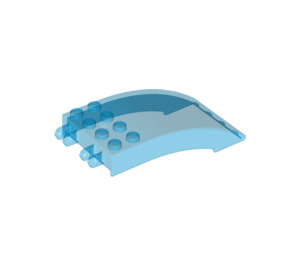 LEGO Transparent Dark Blue Windscreen 4 x 8 x 2 Curved Hinge (46413 / 50339)