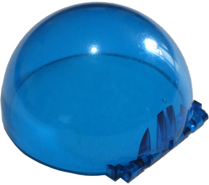 LEGO Transparent Dark Blue Windscreen 6 x 6 x 3 Dome with Hinge (30083)