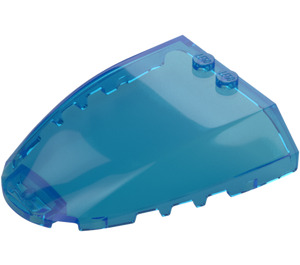 LEGO Bleu Foncé Transparent Pare-brise 6 x 7 x 1.3 Incurvé (80222)