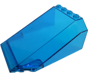 LEGO Transparent Dark Blue Windscreen 6 x 8 x 3 Wedge (32086)