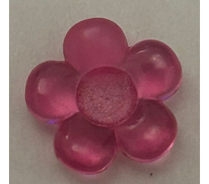 LEGO Transparentes dunkles Rosa 2 x 2 Klein Blume mit 5 Blütenblätter mit Click (45453 / 46279)