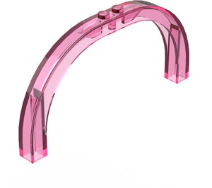 LEGO Transparent Dark Pink Arch 1 x 12 x 5 with Curved Top (6184)