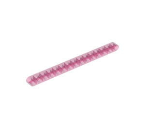 LEGO Transparent Dark Pink Beam 15 (32278 / 64871)