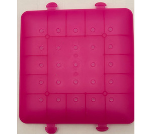 LEGO Gjennomsiktig mørk rosa Clikits 14 Compartment Storage Tray (52646)