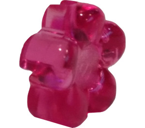 LEGO Transparent Dark Pink Clikits Flower 2 x 2 with 5 Petals (45454 / 46280)