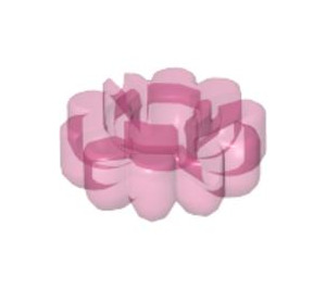 LEGO Transparent Dark Pink Clikits Flower Icon - 10 Petals (45457)