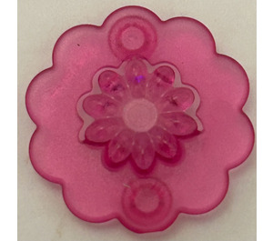 LEGO Transparent Dark Pink Clikits Flower with 10 Petals (48343 / 48691)