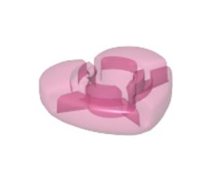 LEGO Transparentes dunkles Rosa Clikits Herz Icon 2 x 2 (45451)