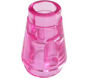 LEGO Transparent Dark Pink Cone 1 x 1 with Top Groove (28701 / 59900)