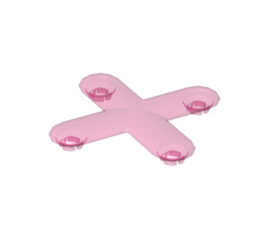 LEGO Transparent Dark Pink Connector 2 x 2 Cross (48107)