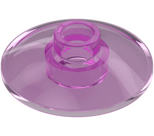 LEGO Rosa oscuro transparente Dish 2 x 2 (4740 / 30063)