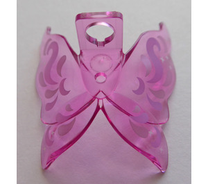 LEGO Transparent Dark Pink Fairy Wings with Swirls (77192)