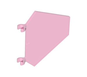 LEGO Transparent Dark Pink Flag 5 x 6 Hexagonal with Thick Clips (17979 / 53913)