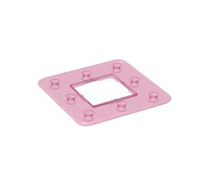 LEGO Transparent Dark Pink Frame 3 x 3 Holes (45493)