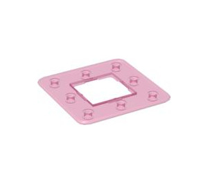 LEGO Gennemsigtig mørk pink Ramme 3 x 3 Huller (45493)