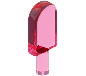 LEGO Transparentes dunkles Rosa Eis am Stiel (30222 / 32981)