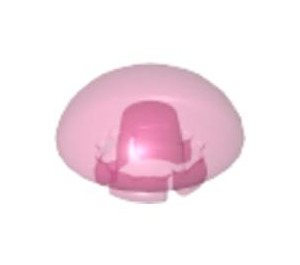LEGO Transparent Dark Pink Icon: Round Curved 9mm (45474)