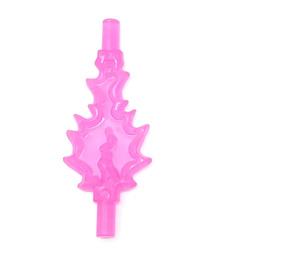 LEGO Transparent Dark Pink Large Flames with Bar on Both Ends