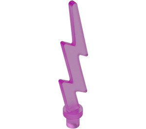 LEGO Transparentes dunkles Rosa Lightning Bolt (Single) (27256)