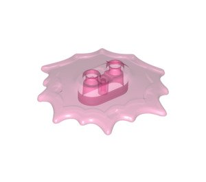 LEGO Transparent Dark Pink Minifig Stand 5 x 5 (73304)