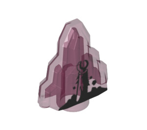 LEGO Transparent Dark Pink Moonstone with Zombie Hand (10178 / 10958)