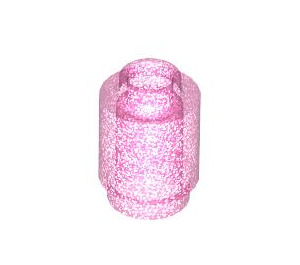 LEGO Transparent Dark Pink Opal Brick 1 x 1 Round with Open Stud (3062 / 35390)