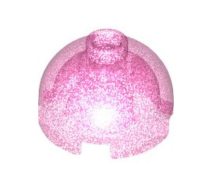 LEGO Transparent Dark Pink Opal Brick 2 x 2 Round with Dome Top (Hollow Stud, Axle Holder) (3262 / 30367)