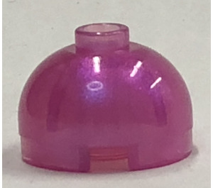 LEGO Transparent Dark Pink Opal Brick 2 x 2 Round with Dome Top (Safety Stud, Axle Holder) (3262 / 30367)