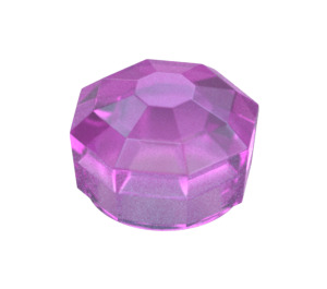 LEGO Gennemsigtig mørk pink opal Diamant 1 x 1 (65092)